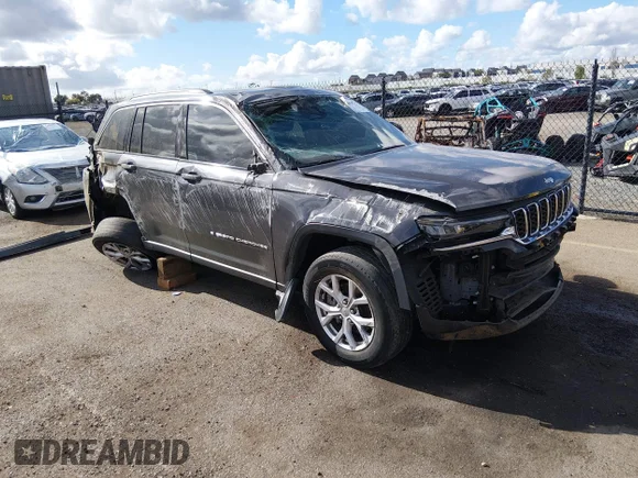 ✅ 2022 Jeep Grand Cherokee Limited • VIN: 1C4RJGBG3N8599007 • Лот: 44858793. Опубліковано раніше на IAAI з пробігом 52 240 миль. Безкоштовний доступ до архіву аукціонних продажів зі США та докладний звіт про історію автомобіля на DreamBid. Зображення 1.