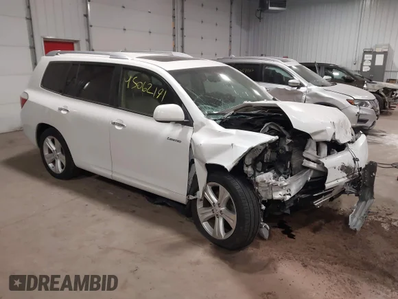 ✅ 2009 Toyota Highlander Limited • VIN: JTEES42A692143271 • Lot: 45062191. Listed on IAAI with 143,273 mi. Free auction sales archive from the USA and detailed vehicle history report at DreamBid. Image 1.