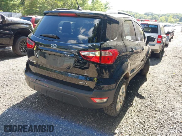 ✅ 2019 Ford EcoSport SE • VIN: MAJ6S3GL0KC265952 • Lot: 43118091. Wystawiony na IAAI z przebiegiem 128 079 mil. Bezpłatny archiwum sprzedaży aukcyjnych z USA i szczegółowy raport historii pojazdu na DreamBid. Zdjęcie 4.