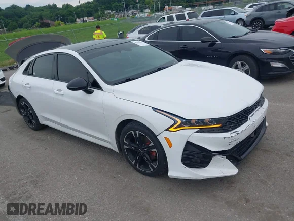✅ 2022 Kia K5 GT-Line • VIN: 5XXG64J24NG090666 • Lot: 45229440. Listed on IAAI with 85,716 mi. Free auction sales archive from the USA and detailed vehicle history report at DreamBid. Image 1.