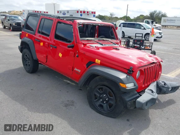 ✅ 2021 Jeep Wrangler Unlimited Willys • VIN: 1C4HJXDN8MW557613 • Lot: 44562398. Listed on IAAI with Not provided. Free auction sales archive from the USA and detailed vehicle history report at DreamBid. Image 1.