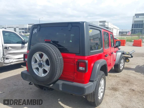 ✅ 2022 Jeep Wrangler Unlimited Sport S • VIN: 1C4HJXDG0NW211963 • Lot: 45039627. Wystawiony na IAAI z przebiegiem 22 071 mil. Bezpłatny archiwum sprzedaży aukcyjnych z USA i szczegółowy raport historii pojazdu na DreamBid. Zdjęcie 4.