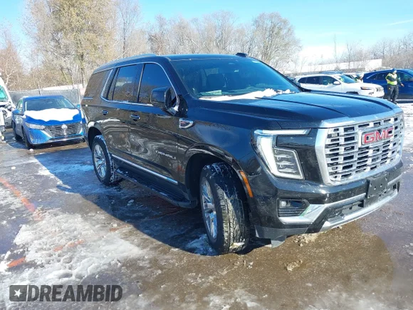 ✅ 2025 GMC Yukon Denali • VIN: 1GKS2DRL1SR309082 • Lot: 43814198. Wystawiony na IAAI z przebiegiem 14 257 mil. Bezpłatny archiwum sprzedaży aukcyjnych z USA i szczegółowy raport historii pojazdu na DreamBid. Zdjęcie 1.