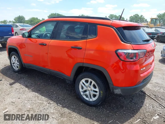 ✅ 2018 Jeep Compass Sport • VIN: 3C4NJDAB7JT392246 • Lot: 45235217. Wystawiony na IAAI z przebiegiem 70 383 mil. Bezpłatny archiwum sprzedaży aukcyjnych z USA i szczegółowy raport historii pojazdu na DreamBid. Zdjęcie 3.