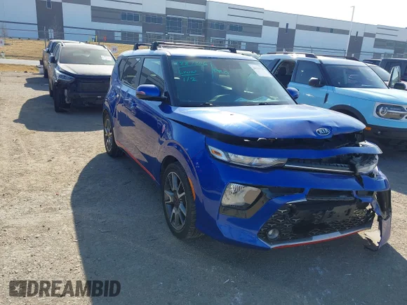 ✅ 2021 Kia Soul GT-Line • VIN: KNDJ63AU8M7745436 • Лот: 44150721. Опубліковано раніше на IAAI з пробігом 56 752 миль. Безкоштовний доступ до архіву аукціонних продажів зі США та докладний звіт про історію автомобіля на DreamBid. Зображення 1.
