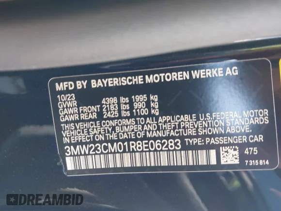 ✅ 2024 BMW 2 Series 230i • VIN: 3MW23CM01R8E06283 • Lot: 43090020. Wystawiony na IAAI z przebiegiem 14 175 mil. Bezpłatny archiwum sprzedaży aukcyjnych z USA i szczegółowy raport historii pojazdu na DreamBid. Zdjęcie 9.
