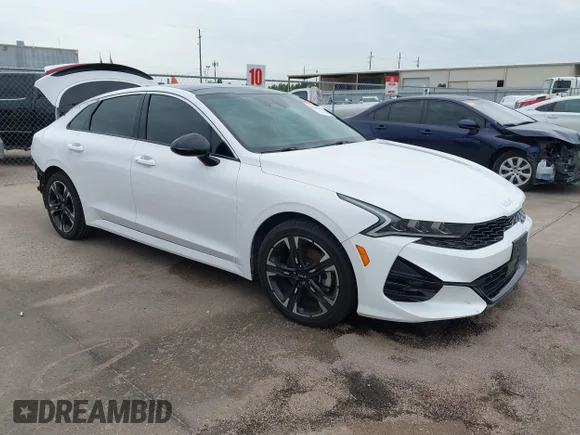 ✅ 2023 Kia K5 GT-Line • VIN: 5XXG64J2XPG189575 • Lot: 44896851. Listed on IAAI with 42,933 mi. Free auction sales archive from the USA and detailed vehicle history report at DreamBid. Image 1.