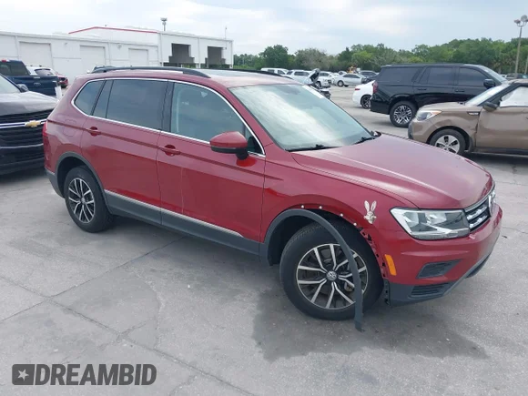 ✅ 2021 Volkswagen Tiguan SE • VIN: 3VV3B7AX3MM055798 • Lot: 45080835. Wystawiony na IAAI z przebiegiem 44 738 mil. Bezpłatny archiwum sprzedaży aukcyjnych z USA i szczegółowy raport historii pojazdu na DreamBid. Zdjęcie 1.