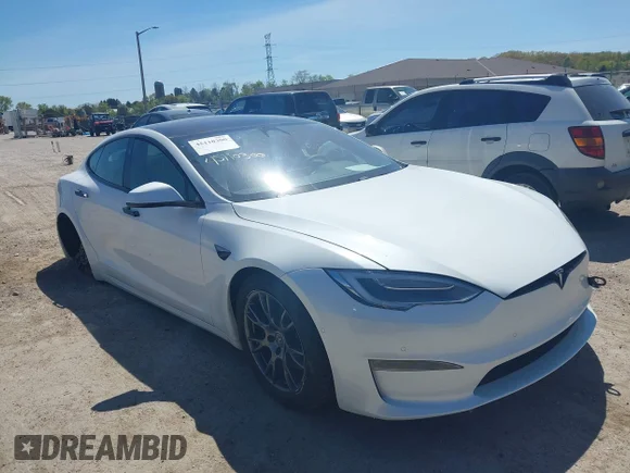 ✅ 2021 Tesla Model S Plaid • VIN: 5YJSA1E68MF438295 • Лот: 45110300. Опубликован ранее на IAAI с пробегом 35 925 миль. Бесплатный доступ к архиву аукционных продаж из США и подробный отчёт об истории автомобиля на DreamBid. Изображение 1.