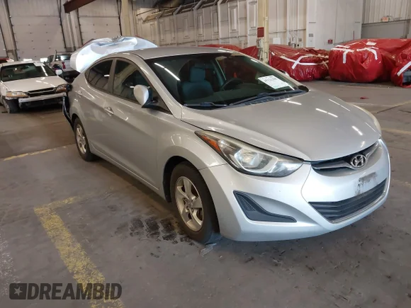 ✅ 2014 Hyundai Elantra SE • VIN: 5NPDH4AE0EH463701 • Lot: 45121298. Listed on IAAI with 118,747 mi. Free auction sales archive from the USA and detailed vehicle history report at DreamBid. Image 1.