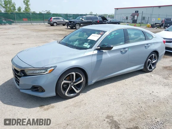 ✅ 2021 Honda Accord Sport • VIN: 1HGCV1F36MA099950 • Лот: 45466191. Опубліковано раніше на IAAI з пробігом 56 776 миль. Безкоштовний доступ до архіву аукціонних продажів зі США та докладний звіт про історію автомобіля на DreamBid. Зображення 2.