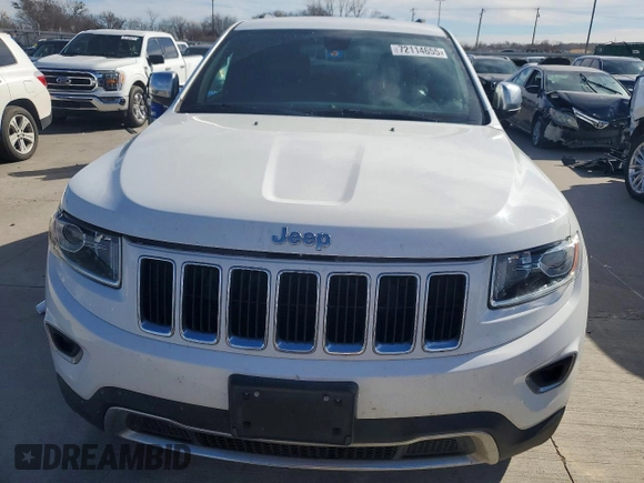 ✅ 2015 Jeep Grand Cherokee Limited • VIN: 1C4RJFBG5FC103620 • Lot: 72114655. Wystawiony na Copart z przebiegiem 169 912 mil. Bezpłatny archiwum sprzedaży aukcyjnych z USA i szczegółowy raport historii pojazdu na DreamBid. Zdjęcie 5.