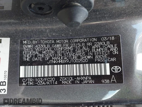 ✅ 2018 Toyota C-HR XLE • VIN: JTNKHMBX9J1002520 • Lot: 44893251. Wystawiony na IAAI z przebiegiem 37 852 mil. Bezpłatny archiwum sprzedaży aukcyjnych z USA i szczegółowy raport historii pojazdu na DreamBid. Zdjęcie 9.