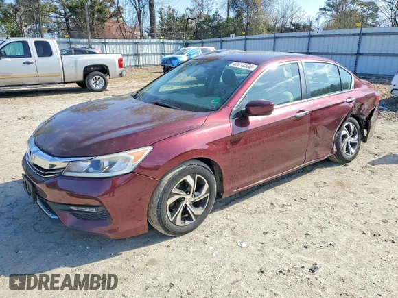 ✅ 2016 Honda Accord LX • VIN: 1HGCR2F30GA063511 • Лот: 47812236. Опубликован ранее на Copart с пробегом 125 151 миль. Бесплатный доступ к архиву аукционных продаж из США и подробный отчёт об истории автомобиля на DreamBid. Изображение 1.