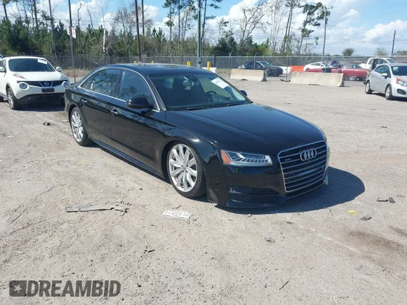 ✅ 2017 Audi A8 • VIN: WAU44AFD3HN013701 • Лот: 44529111. Опубликован ранее на IAAI с пробегом 122 409 миль. Бесплатный доступ к архиву аукционных продаж из США и подробный отчёт об истории автомобиля на DreamBid. Изображение 1.