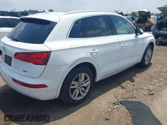 ✅ 2020 Audi Q5 Premium • VIN: WA1ANAFY7L2024596 • Lot: 42415416. Listed on IAAI with 95,721 mi. Free auction sales archive from the USA and detailed vehicle history report at DreamBid. Image 4.