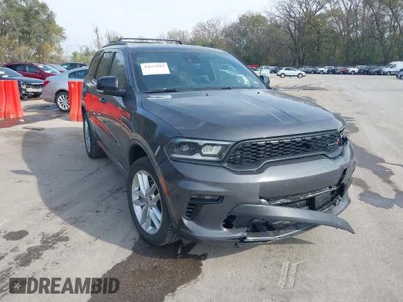 ✅ 2023 Dodge Durango GT • VIN: 1C4RDJDG4PC637619 • Лот: 43625018. Опубліковано раніше на IAAI з пробігом 71 202 миль. Безкоштовний доступ до архіву аукціонних продажів зі США та докладний звіт про історію автомобіля на DreamBid. Зображення 1.