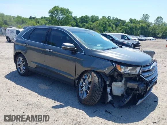 ✅ 2015 Ford Edge Titanium • VIN: 2FMPK4K86FBB70207 • Lot: 45141479. Wystawiony na IAAI z przebiegiem 129 705 mil. Bezpłatny archiwum sprzedaży aukcyjnych z USA i szczegółowy raport historii pojazdu na DreamBid. Zdjęcie 1.