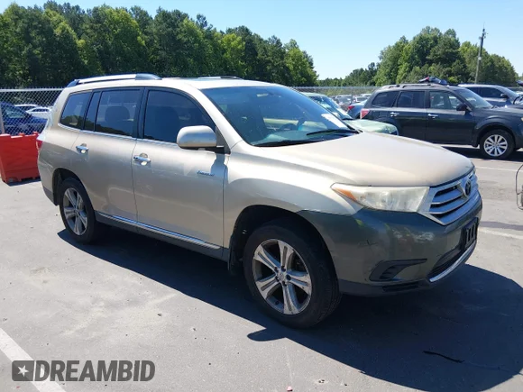 ✅ 2012 Toyota Highlander Limited • VIN: 5TDYK3EH4CS068476 • Lot: 45375432. Listed on IAAI with 321,803 mi. Free auction sales archive from the USA and detailed vehicle history report at DreamBid. Image 1.