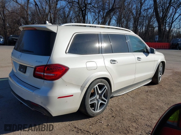 ✅ 2017 Mercedes-Benz GLS 550 • VIN: 4JGDF7DE4HA755166 • Lot: 44216827. Wystawiony na IAAI z przebiegiem 154 205 mil. Bezpłatny archiwum sprzedaży aukcyjnych z USA i szczegółowy raport historii pojazdu na DreamBid. Zdjęcie 4.