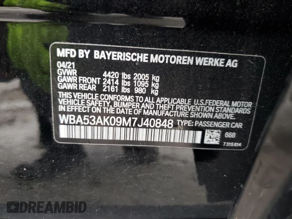 ✅ 2021 BMW 2 Series 228i • VIN: WBA53AK09M7J40848 • Лот: 71961652. Опубліковано раніше на Copart з пробігом 45 638 миль. Безкоштовний доступ до архіву аукціонних продажів зі США та докладний звіт про історію автомобіля на DreamBid. Зображення 14.