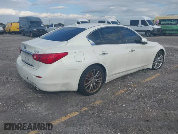✅ 2014 Infiniti Q50 Premium • VIN: JN1BV7AP5EM682195 • Lot: 40683823. Listed on IAAI with 150,967 mi. Free auction sales archive from the USA and detailed vehicle history report at DreamBid. Image 4.
