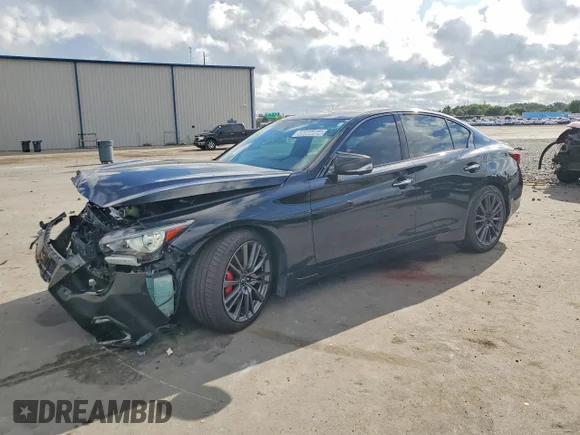 ✅ 2022 Infiniti Q50 Red Sport 400 • VIN: JN1FV7DP8NM370272 • Lot: 54059546. Wystawiony na Copart z przebiegiem 65 351 mil. Bezpłatny archiwum sprzedaży aukcyjnych z USA i szczegółowy raport historii pojazdu na DreamBid. Zdjęcie 1.