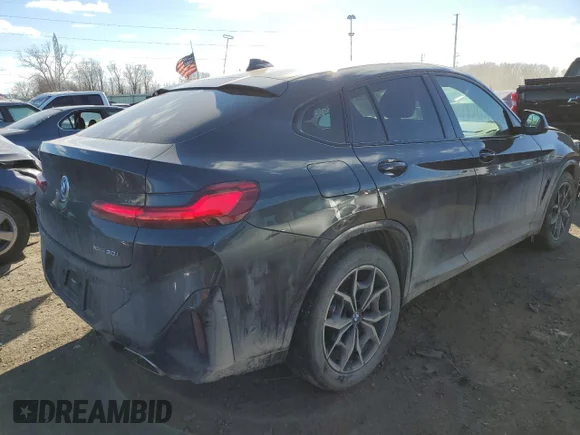✅ 2022 BMW X4 xDrive30i • VIN: 5UX33DT02N9M34154 • Lot: 39269123. Listed on Copart with 383 mi. Free auction sales archive from the USA and detailed vehicle history report at DreamBid. Image 3.