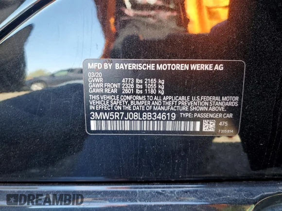 ✅ 2020 BMW 3 Series 330i xDrive • VIN: 3MW5R7J08L8B34619 • Lot: 50508586. Wystawiony na Copart z przebiegiem 40 282 mil. Bezpłatny archiwum sprzedaży aukcyjnych z USA i szczegółowy raport historii pojazdu na DreamBid. Zdjęcie 13.