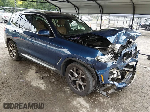 ✅ 2021 BMW X3 xDrive30i • VIN: 5UXTY5C05M9G03690 • Лот: 45483986. Опубліковано раніше на IAAI з пробігом Не вказано. Безкоштовний доступ до архіву аукціонних продажів зі США та докладний звіт про історію автомобіля на DreamBid. Зображення 1.