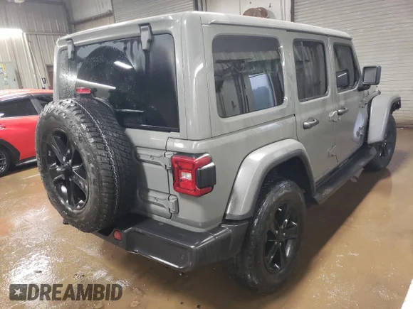 ✅ 2021 Jeep Wrangler Unlimited Sahara Altitude • VIN: 1C4HJXEN8MW649982 • Lot: 36853734. Wystawiony na Copart z przebiegiem 36 704 mil. Bezpłatny archiwum sprzedaży aukcyjnych z USA i szczegółowy raport historii pojazdu na DreamBid. Zdjęcie 3.