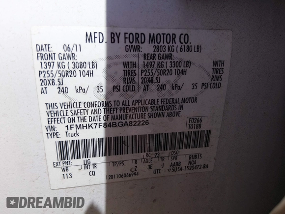 ✅ 2011 Ford Explorer Limited • VIN: 1FMHK7F84BGA82226 • Lot: 45091011. Wystawiony na IAAI z przebiegiem 273 931 mil. Bezpłatny archiwum sprzedaży aukcyjnych z USA i szczegółowy raport historii pojazdu na DreamBid. Zdjęcie 9.
