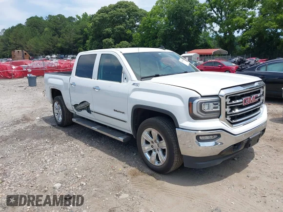 ✅ 2018 GMC Sierra 1500 SLT • VIN: 3GTU2NEC9JG454322 • Lot: 45309580. Listed on IAAI with 105,478 mi. Free auction sales archive from the USA and detailed vehicle history report at DreamBid. Image 1.
