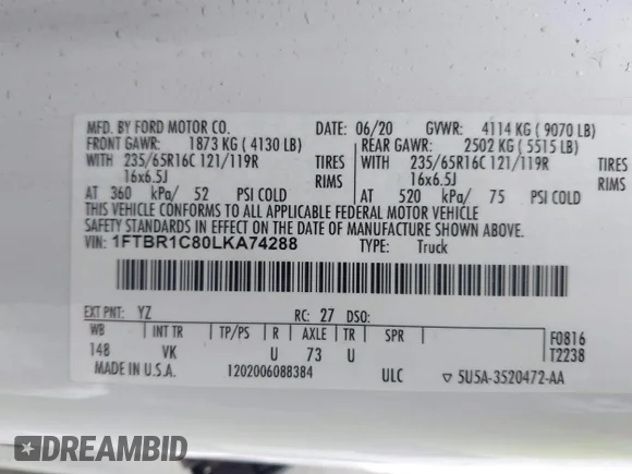 ✅ 2020 Ford Transit Cargo • VIN: 1FTBR1C80LKA74288 • Лот: 44300908. Опубліковано раніше на IAAI з пробігом 114 371 миль. Безкоштовний доступ до архіву аукціонних продажів зі США та докладний звіт про історію автомобіля на DreamBid. Зображення 9.