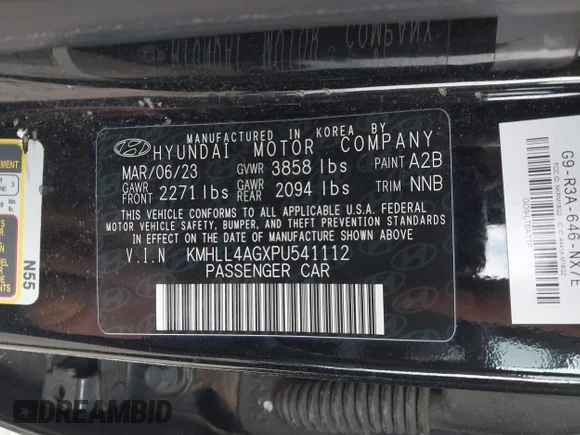✅ 2023 Hyundai Elantra SE • VIN: KMHLL4AGXPU541112 • Lot: 44428660. Wystawiony na IAAI z przebiegiem 108 568 mil. Bezpłatny archiwum sprzedaży aukcyjnych z USA i szczegółowy raport historii pojazdu na DreamBid. Zdjęcie 9.