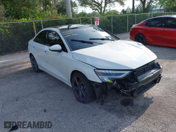 ✅ 2024 Audi A3 Premium • VIN: WAUAUDGY9RA002376 • Lot: 42393062. Listed on IAAI with 14,769 mi. Free auction sales archive from the USA and detailed vehicle history report at DreamBid. Image 1.
