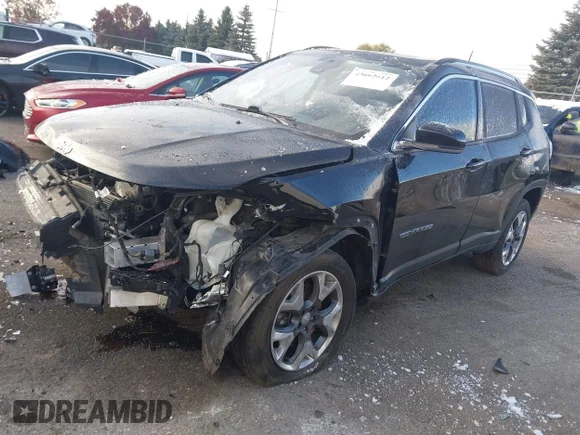 ✅ 2021 Jeep Compass Limited • VIN: 3C4NJDCB9MT512503 • Лот: 43662612. Опубліковано раніше на IAAI з пробігом 92 233 миль. Безкоштовний доступ до архіву аукціонних продажів зі США та докладний звіт про історію автомобіля на DreamBid. Зображення 2.
