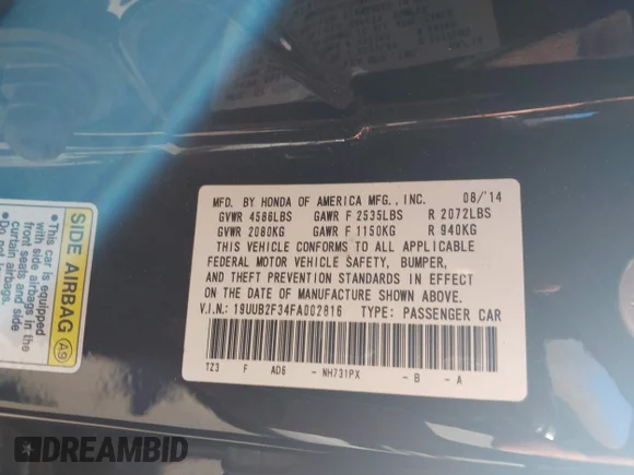 ✅ 2015 Acura TLX V6 • VIN: 19UUB2F34FA002816 • Lot: 44906938. Wystawiony na IAAI z przebiegiem 170 871 mil. Bezpłatny archiwum sprzedaży aukcyjnych z USA i szczegółowy raport historii pojazdu na DreamBid. Zdjęcie 9.