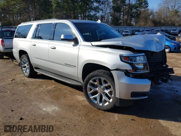 ✅ 2019 Chevrolet Suburban LT • VIN: 1GNSKHKC1KR163092 • Lot: 44271694. Listed on IAAI with 128,743 mi. Free auction sales archive from the USA and detailed vehicle history report at DreamBid. Image 1.