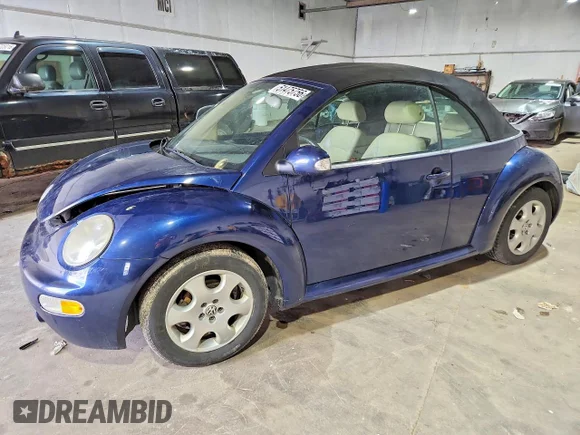 ✅ 2003 Volkswagen Beetle GLS • VIN: 3VWCK21Y43M325515 • Lot: 51475756. Wystawiony na Copart z przebiegiem Nie podano. Bezpłatny archiwum sprzedaży aukcyjnych z USA i szczegółowy raport historii pojazdu na DreamBid. Zdjęcie 1.