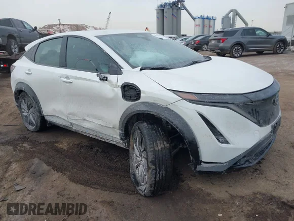 ✅ 2024 Nissan ARIYA Engage • VIN: JN1CF0BB2RM737672 • Lot: 44333201. Wystawiony na IAAI z przebiegiem 3 779 mil. Bezpłatny archiwum sprzedaży aukcyjnych z USA i szczegółowy raport historii pojazdu na DreamBid. Zdjęcie 1.