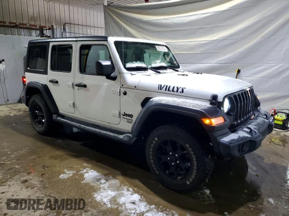 ✅ 2020 Jeep Wrangler Unlimited Willys • VIN: 1C4HJXDG5LW242672 • Lot: 99274505. Wystawiony na Copart z przebiegiem 37 991 mil. Bezpłatny archiwum sprzedaży aukcyjnych z USA i szczegółowy raport historii pojazdu na DreamBid. Zdjęcie 4.