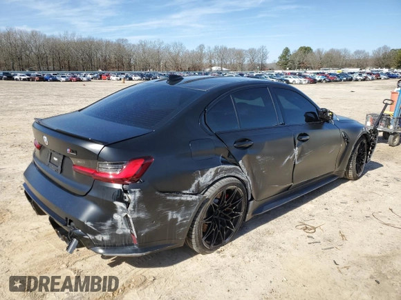 ✅ 2022 BMW M3 Competition xDrive • VIN: WBS43AY05NFN14913 • Лот: 40401433. Опубліковано раніше на Copart з пробігом Не вказано. Безкоштовний доступ до архіву аукціонних продажів зі США та докладний звіт про історію автомобіля на DreamBid. Зображення 3.