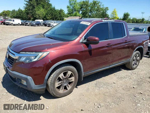 ✅ 2019 Honda Ridgeline RTL-T • VIN: 5FPYK3F63KB012813 • Lot: 55516456. Listed on Copart with 97,406 mi. Free auction sales archive from the USA and detailed vehicle history report at DreamBid. Image 1.