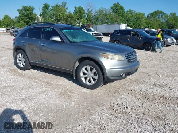 ✅ 2005 Infiniti FX • VIN: JNRAS08W55X218263 • Lot: 44957675. Wystawiony na IAAI z przebiegiem 132 735 mil. Bezpłatny archiwum sprzedaży aukcyjnych z USA i szczegółowy raport historii pojazdu na DreamBid. Zdjęcie 1.