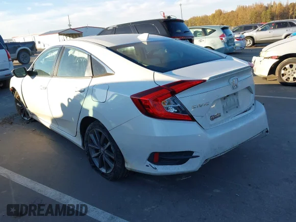 ✅ 2020 Honda Civic EX • VIN: 19XFC1F3XLE020924 • Lot: 43628753. Wystawiony na IAAI z przebiegiem 53 739 mil. Bezpłatny archiwum sprzedaży aukcyjnych z USA i szczegółowy raport historii pojazdu na DreamBid. Zdjęcie 3.