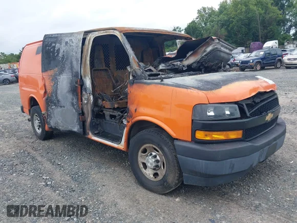 ✅ 2019 Chevrolet Express Cargo • VIN: 1GCWGAFP8K1140942 • Lot: 45344351. Listed on IAAI with Not provided. Free auction sales archive from the USA and detailed vehicle history report at DreamBid. Image 1.