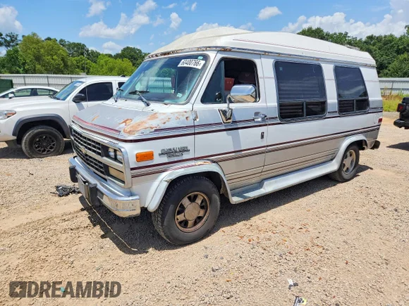 ✅ 1995 Chevrolet Chevy Van • VIN: 1GBEG25K4SF114403 • Lot: 60400766. Wystawiony na Copart z przebiegiem 68 026 mil. Bezpłatny archiwum sprzedaży aukcyjnych z USA i szczegółowy raport historii pojazdu na DreamBid. Zdjęcie 1.