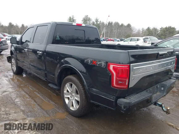✅ 2015 Ford F-150 Platinum • VIN: 1FTFW1EG3FFB94372 • Lot: 44531533. Listed on IAAI with 169,664 mi. Free auction sales archive from the USA and detailed vehicle history report at DreamBid. Image 3.