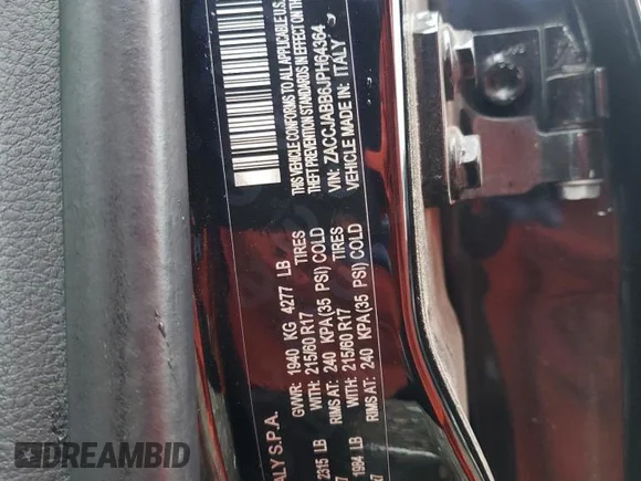 ✅ 2018 Jeep Renegade Latitude • VIN: ZACCJABB6JPH64364 • Lot: 47237613. Wystawiony na Copart z przebiegiem 74 476 mil. Bezpłatny archiwum sprzedaży aukcyjnych z USA i szczegółowy raport historii pojazdu na DreamBid. Zdjęcie 15.